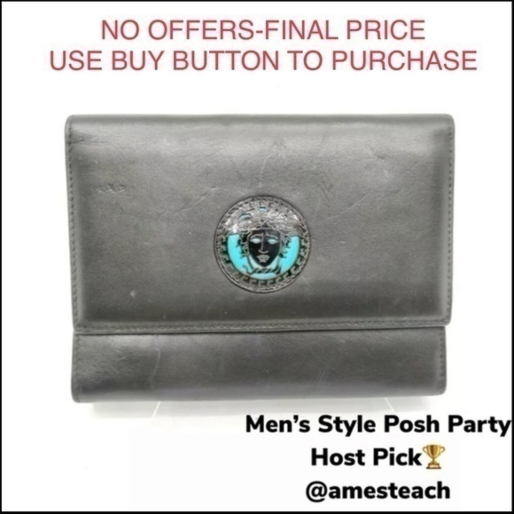 Versace Black Leather Wallet